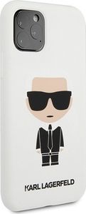 Karl Lagerfeld Karl Lagerfeld KLHCN58SLFKWH iPhone 11 Pro hardcase biały/white Silicone Iconic 6