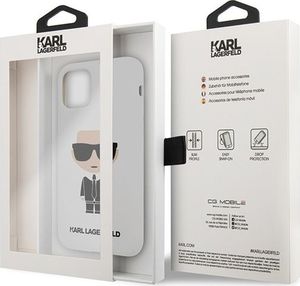 Karl Lagerfeld Karl Lagerfeld KLHCN58SLFKWH iPhone 11 Pro hardcase biały/white Silicone Iconic 8