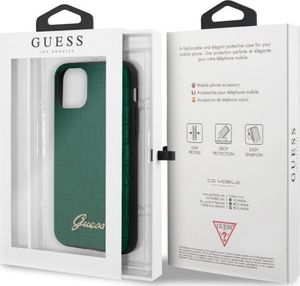 Guess Guess GUHCN58PCUMLCRDG iPhone 11 Pro zielony/dark green Croco Collection uniwersalny 7