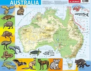 Demart Puzzle ramkowe - Australia fizyczna 1