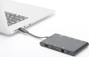 Stacja/replikator Digitus Travel Docking USB-C (DA-70865) 4