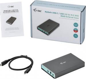 Kieszeń I-TEC USB-C 3.2 Gen 2 - 2x SATA M.2 RAID MySafe (CAMYSAFEDUALM2) 4