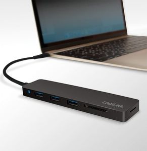 HUB USB LogiLink 1x SD  + 3x USB-A 3.0 (UA0312) 3