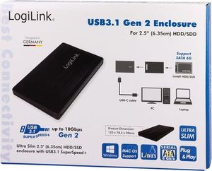 Kieszeń LogiLink 2.5" SATA - USB-C 3.2 Gen 2 (UA0292) 6