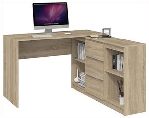 Biurko Elior Luvis 4X Jasnobrązowe 120 cm x 120 cm 3