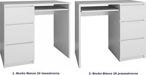 Biurko Elior Blanco 2X Białe 98 cm x 51 cm 4