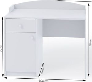 Biurko Elior Happy 9X Białe 100 cm x 60 cm 2