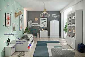 Biurko Elior Happy 9X Białe 100 cm x 60 cm 6