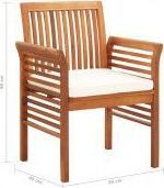 Elior krzesło ogrodowe z drewna akacji Kioto, biel (7383) 7