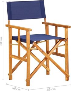 Elior krzesło reżyserskie Martin, niebieskie (7380) 7
