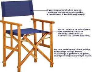 Elior krzesło reżyserskie Martin, niebieskie (7380) 8