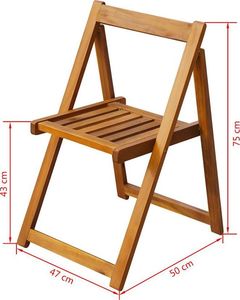 Elior akacjowe krzesła ogrodowe Hobart, 2 sztuki (E5391vidaxl_42660) 6