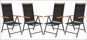 Elior Komplet ogrodowych krzeseł składanych Amareto 4 szt. 2