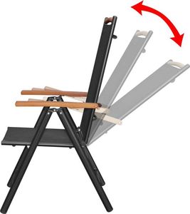 Elior Komplet ogrodowych krzeseł składanych Amareto 4 szt. 7