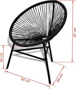 Elior krzesło ogrodowe Corrigan czarne (5353) 4