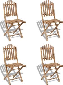 Elior składane krzesła bambusowe Javal 4 sztuki (5320) 1
