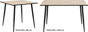 Elior Loftowy stół Telim 80x80 cm - dąb 1