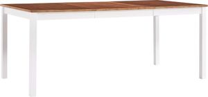 Elior Stół klasyczny drewniany Elmor 3X biało-brązowy 1