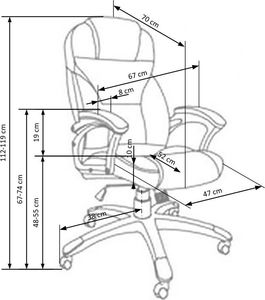 Krzesło biurowe Elior Tucker Brązowe 5