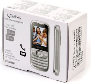 Telefon komórkowy Compas Mini Dual Sim, Biały (41914) 2