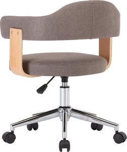 vidaXL Obrotowe krzesła stołowe, 2 szt., taupe, gięte drewno i tkanina 5