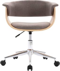 vidaXL Obrotowe krzesła stołowe, 4 szt., taupe, obite tkaniną 4