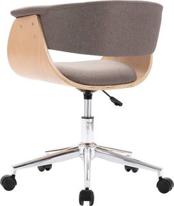 vidaXL Obrotowe krzesła stołowe, 2 szt., taupe, obite tkaniną 5