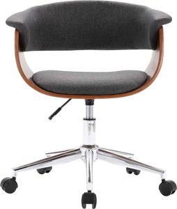 vidaXL Obrotowe krzesła stołowe, 2 szt., szare, obite tkaniną 4