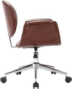 vidaXL Obrotowe krzesła stołowe, 2 szt., brązowe, sztuczna skóra 4