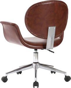 vidaXL Obrotowe krzesła stołowe, 2 szt., brązowe, sztuczna skóra 5