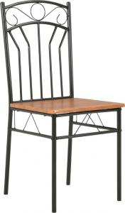 vidaXL Krzesła do jadalni, 4 szt., brązowe, MDF 2