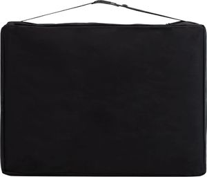 vidaXL Składany stół do masażu, 2 strefy, drewniany, czarno-beżowy 8