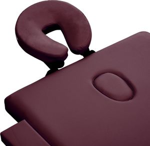 vidaXL Składany stół do masażu, 3 strefy, aluminiowy, fioletowy 5