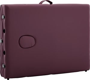 vidaXL Składany stół do masażu, 3 strefy, aluminiowy, fioletowy 7