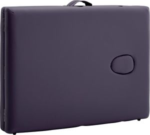 vidaXL Składany stół do masażu, 2 strefy, aluminiowy, winny fiolet 7