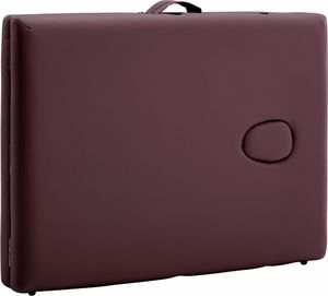 vidaXL Składany stół do masażu, 2 strefy, aluminiowy, fioletowy 7