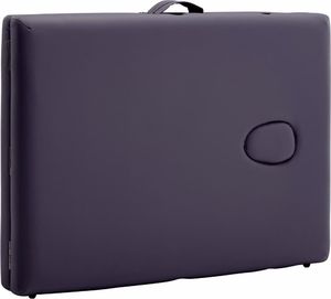 vidaXL Składany stół do masażu, 2 strefy, drewniany, winny fiolet 7