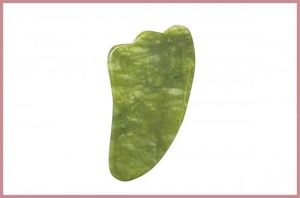 Yeye Kamień Gua Sha do masażu i relaksu - zielony Jadeit 1