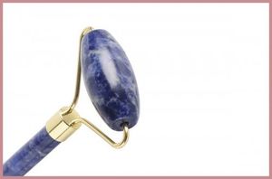 Yeye Roller do masowania twarzy pełen spokoju pozytywnej energii Niebieski Jadeit 5