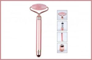Yeye Roller do masowania twarzy z wibracjami różowy kwarc 4