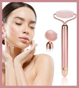 Yeye Roller do masowania twarzy z wibracjami różowy kwarc 8