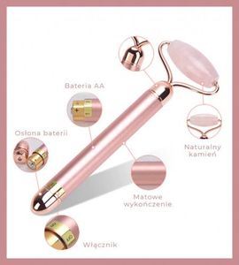 Yeye Roller do masowania twarzy z wibracjami zielony jadeit 8