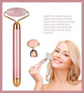 Yeye Roller do masowania twarzy z wibracjami zielony jadeit 10