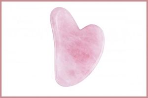 Yeye Zestaw roller + kamień Gua Sha do masażu i relaksu - różowy kwarc 7