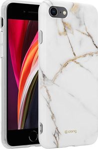 Crong Crong Marble etui ochronne na iPhone SE 2020 / 8 / 7 (biały) 2