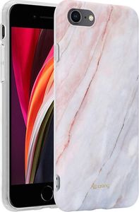 Crong Crong Marble etui ochronne na iPhone SE 2020 / 8 / 7 (różowy) 2