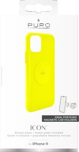 Puro PURO ICON+ Cover etui magnetyczne na iPhone 11 (fluo żółty) 3