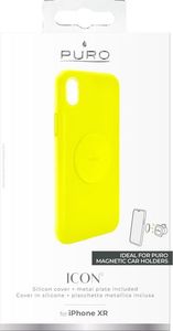 Puro PURO ICON+ Cover etui magnetyczne na iPhone XR (fluo żółty) 2