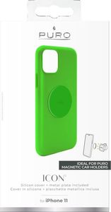 Puro PURO ICON+ Cover etui magnetyczne na iPhone 11 (fluo zielony) 2