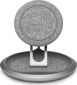Ładowarka Moshi Moshi Lounge Q Wireless Charging Stand Bezprzewodowa ładowarka indukcyjna Qi do iPhone i Android 15W (Nordic Gray) 1